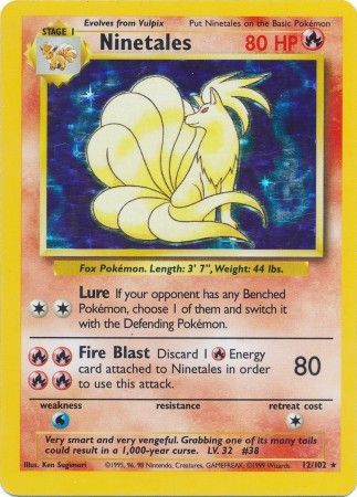 Ninetales (12/102) [Base Set Unlimited] | Deep Dive Games St. Marys