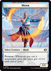 Dragon Illusion // Monk Double-Sided Token [Tarkir: Dragonstorm Commander Tokens] | Deep Dive Games St. Marys