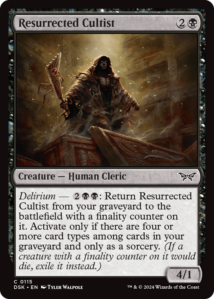 Resurrected Cultist [Duskmourn: House of Horror] | Deep Dive Games St. Marys