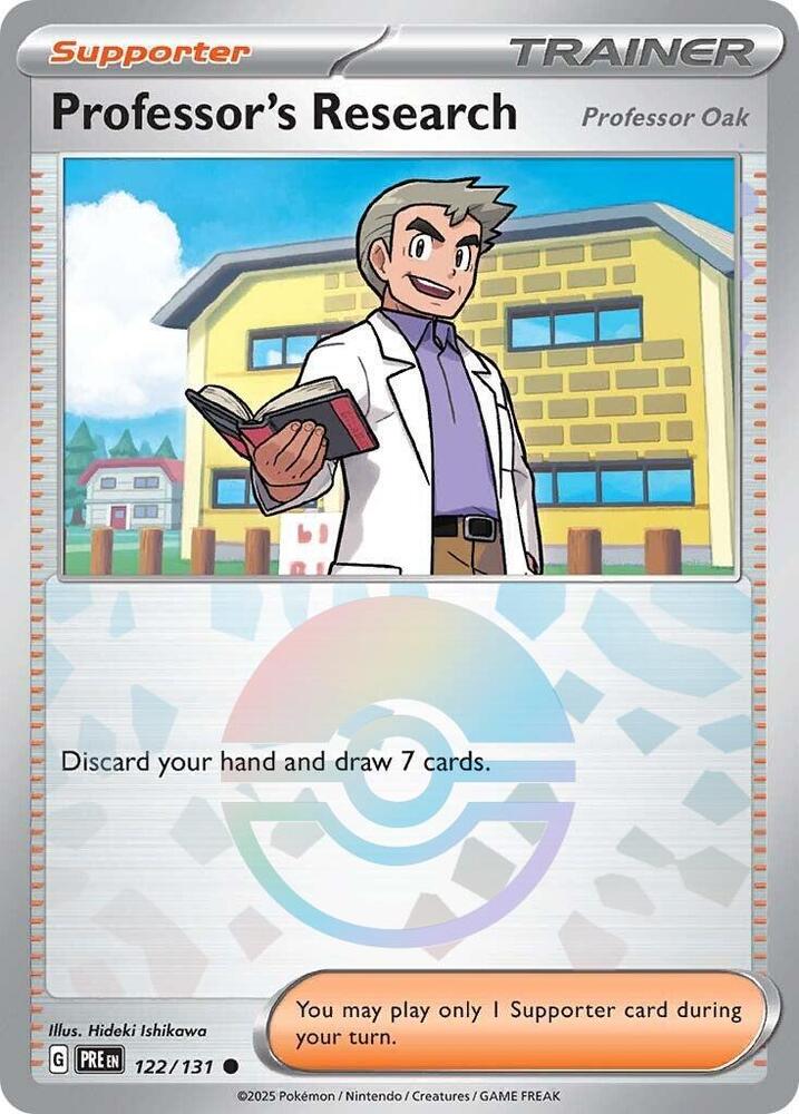 Professor's Research (122/131) [Professor Oak] (Poke Ball Pattern) [Scarlet & Violet: Prismatic Evolutions] | Deep Dive Games St. Marys