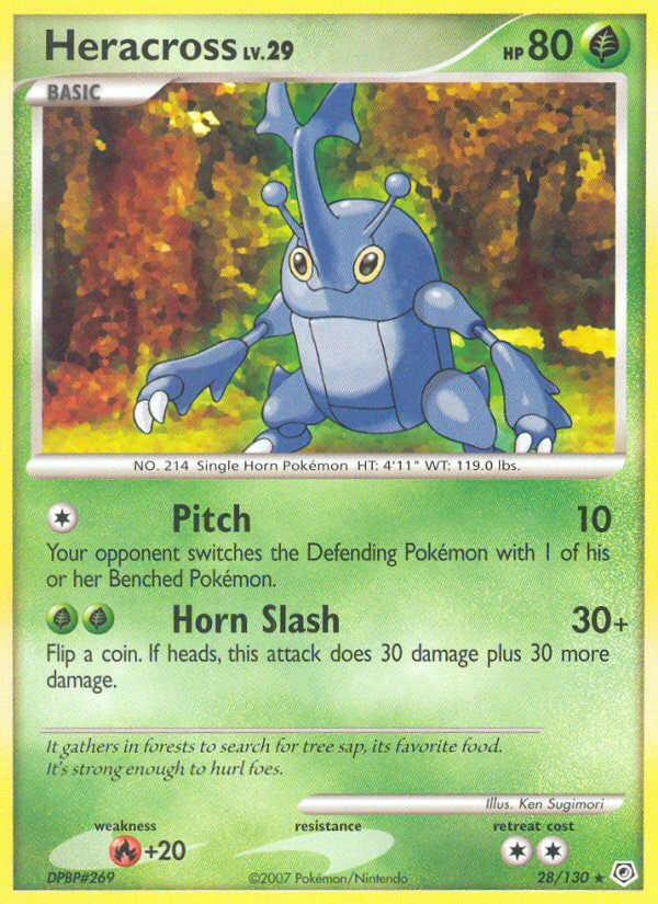 Heracross (28/130) [Diamond & Pearl: Base Set] | Deep Dive Games St. Marys