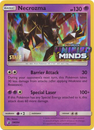 Necrozma (SM204) (Staff Prerelease Promo) [Sun & Moon: Black Star Promos] | Deep Dive Games St. Marys