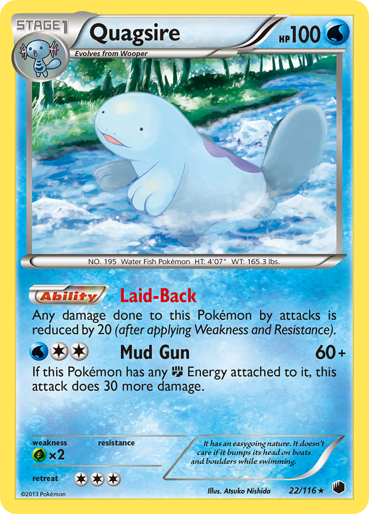 Quagsire (22/116) [Black & White: Plasma Freeze] | Deep Dive Games St. Marys