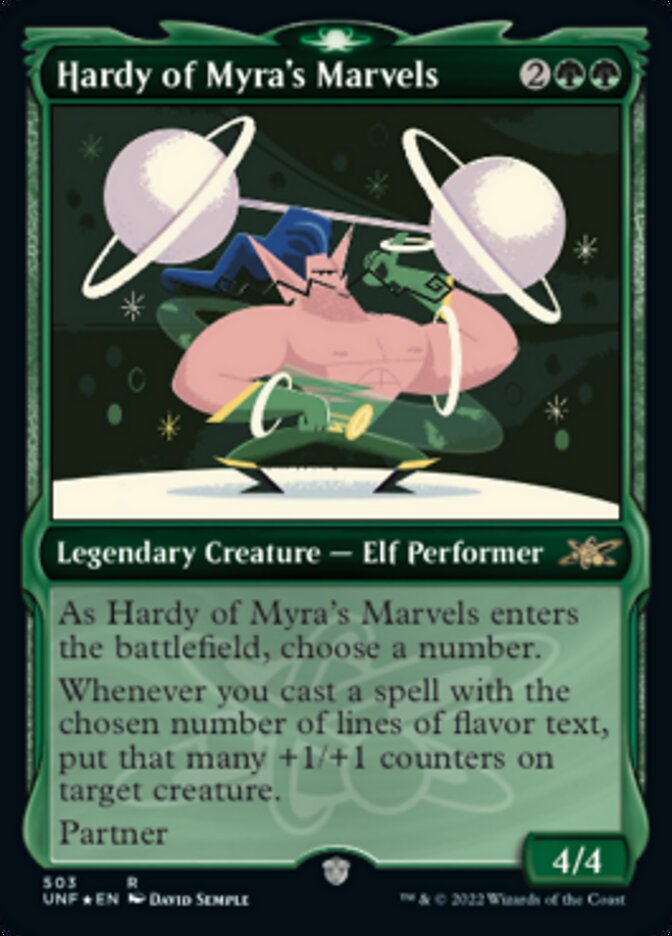Hardy of Myra's Marvels (Showcase) (Galaxy Foil) [Unfinity] | Deep Dive Games St. Marys