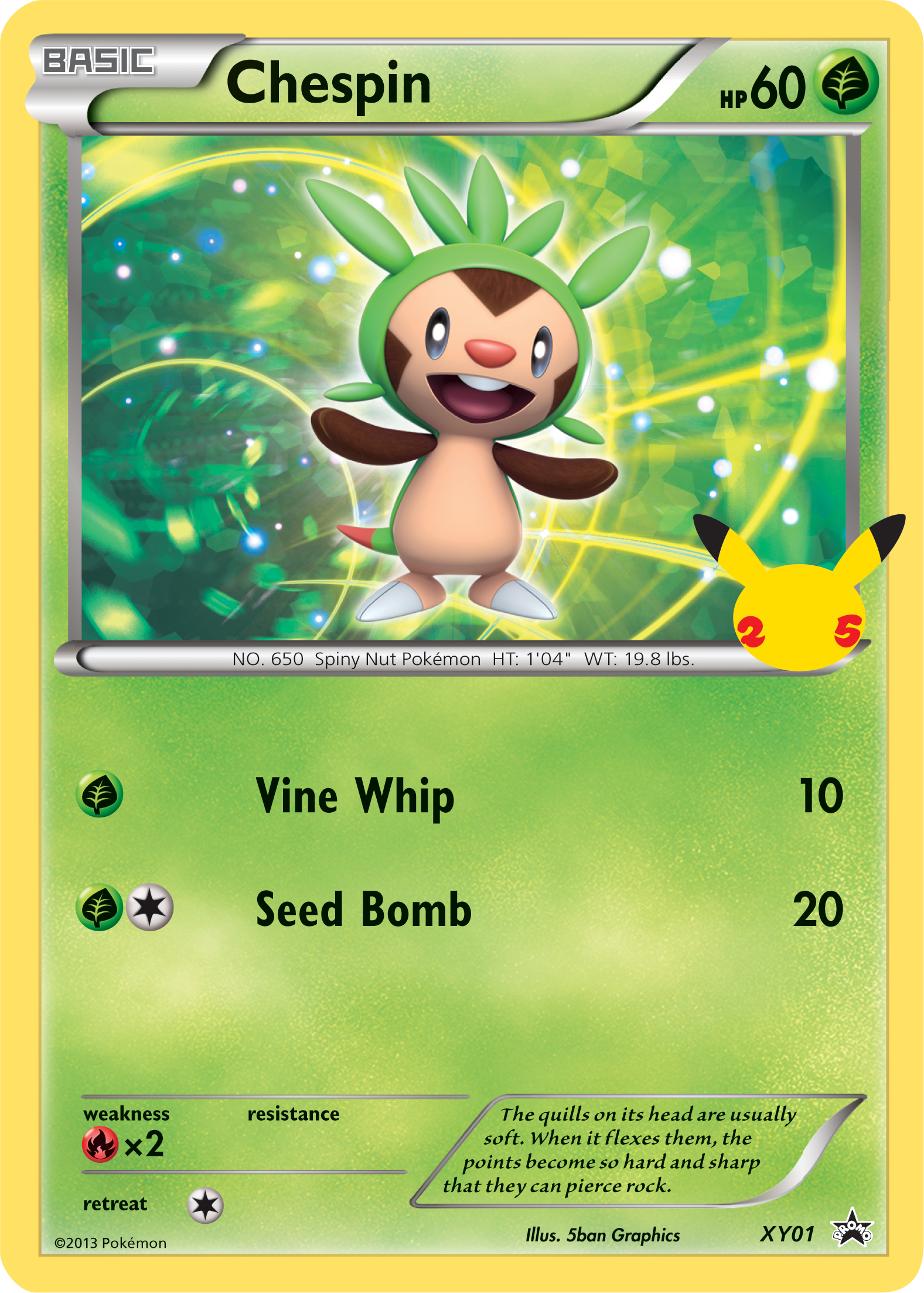 Chespin (XY01) (Jumbo Card) [First Partner Pack] | Deep Dive Games St. Marys