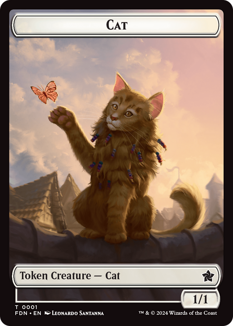 Cat (0001) // Cat (0002) Doubled-Sided Token [Foundations Tokens] | Deep Dive Games St. Marys