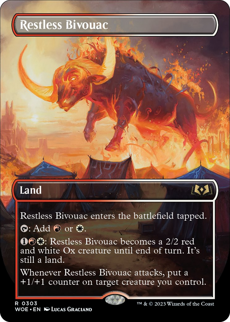 Restless Bivouac (Borderless Alternate Art) [Wilds of Eldraine] | Deep Dive Games St. Marys