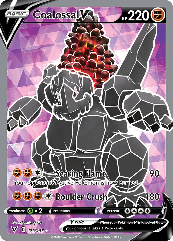 Coalossal V (173/185) [Sword & Shield: Vivid Voltage] | Deep Dive Games St. Marys