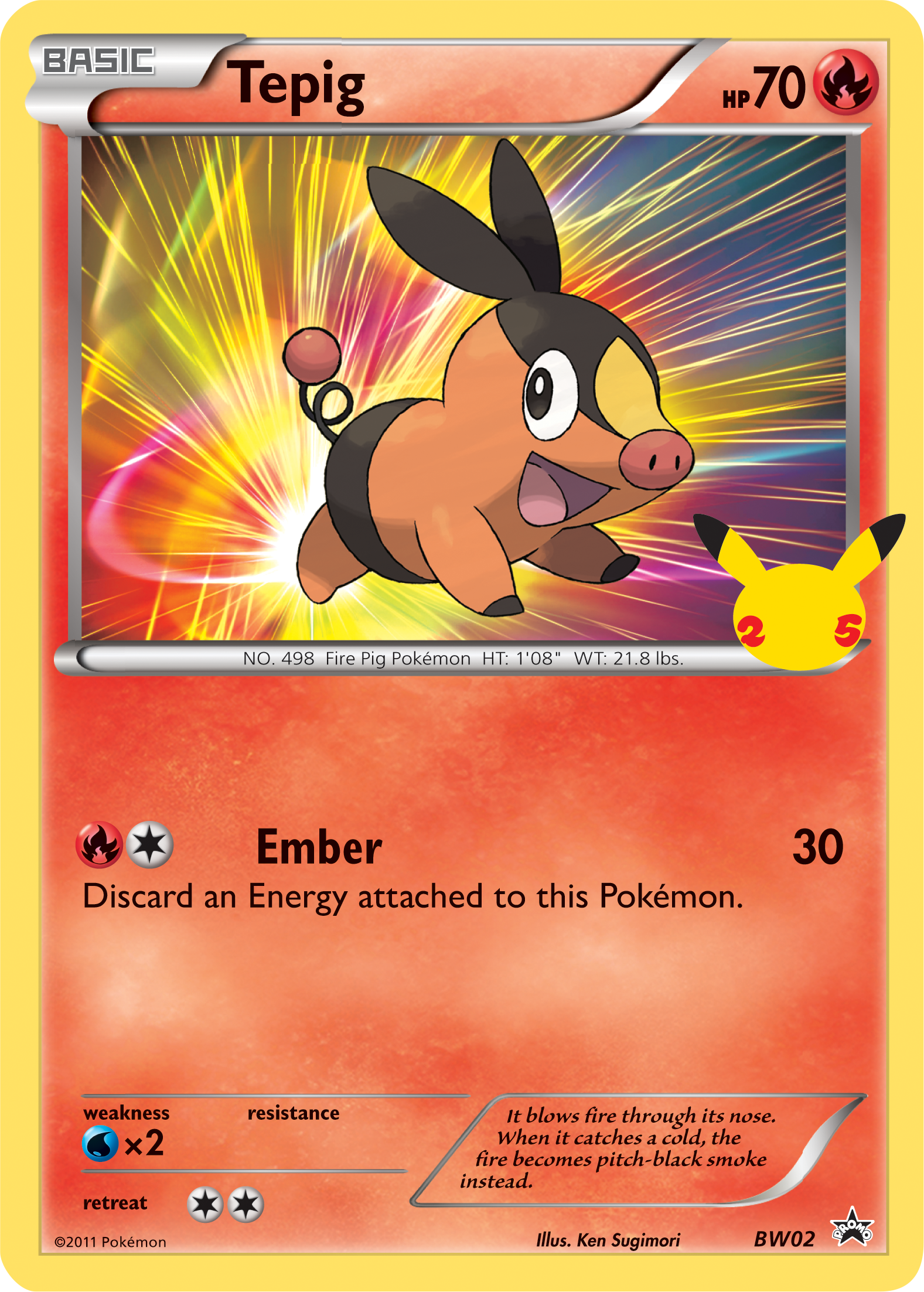 Tepig (BW02) (Jumbo Card) [First Partner Pack] | Deep Dive Games St. Marys