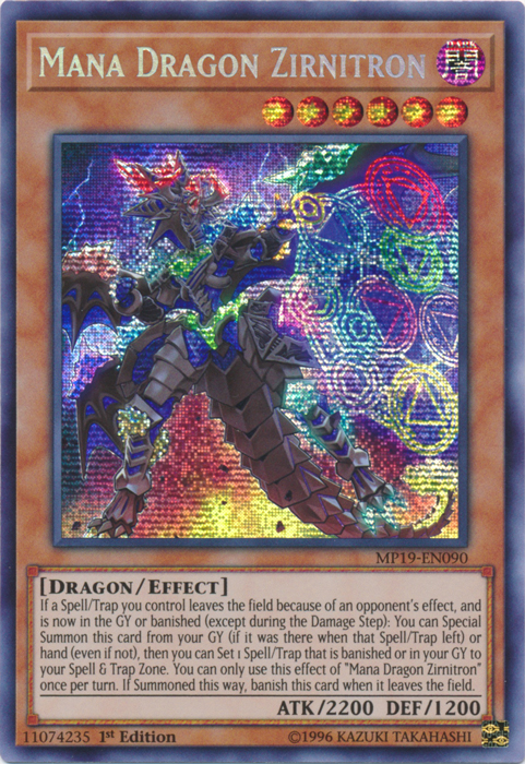 Mana Dragon Zirnitron [MP19-EN090] Prismatic Secret Rare | Deep Dive Games St. Marys