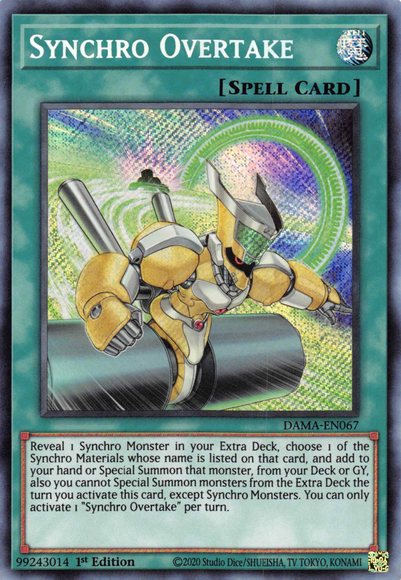 Synchro Overtake [DAMA-EN067] Secret Rare | Deep Dive Games St. Marys