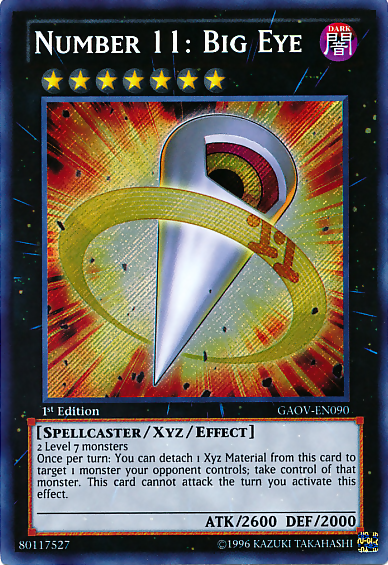 Number 11: Big Eye [GAOV-EN090] Secret Rare | Deep Dive Games St. Marys