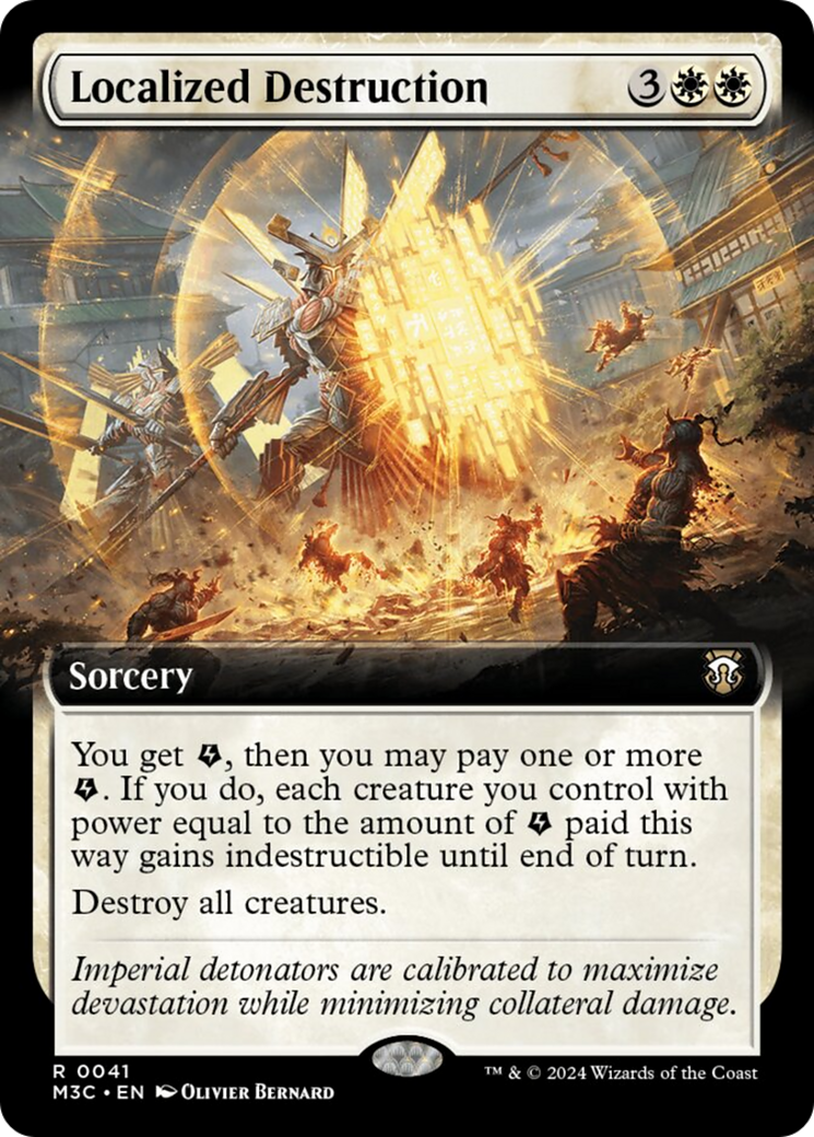 Localized Destruction (Extended Art) (Ripple Foil) [Modern Horizons 3 Commander] | Deep Dive Games St. Marys