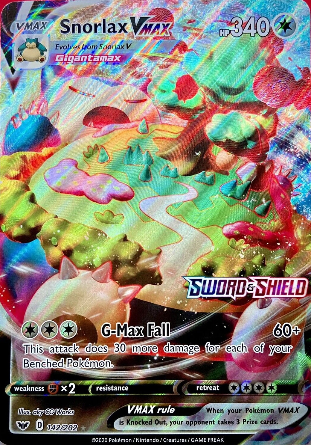 Snorlax VMAX (142/202) (Jumbo Card) [Sword & Shield: Base Set] | Deep Dive Games St. Marys