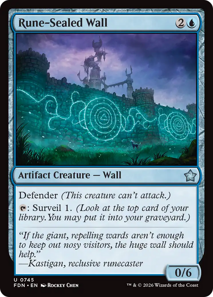Rune-Sealed Wall (0745) [Foundations] | Deep Dive Games St. Marys