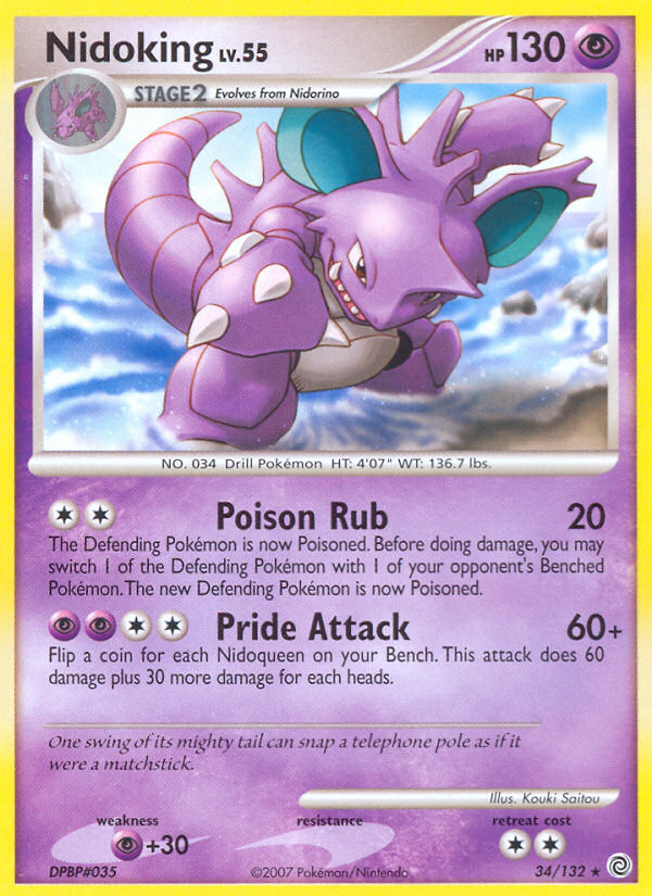 Nidoking (34/132) [Diamond & Pearl: Secret Wonders] | Deep Dive Games St. Marys
