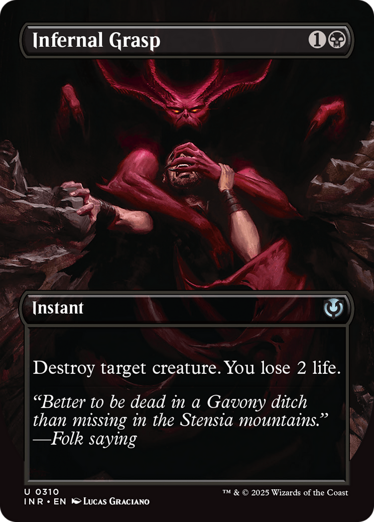 Infernal Grasp (Borderless) [Innistrad Remastered] | Deep Dive Games St. Marys