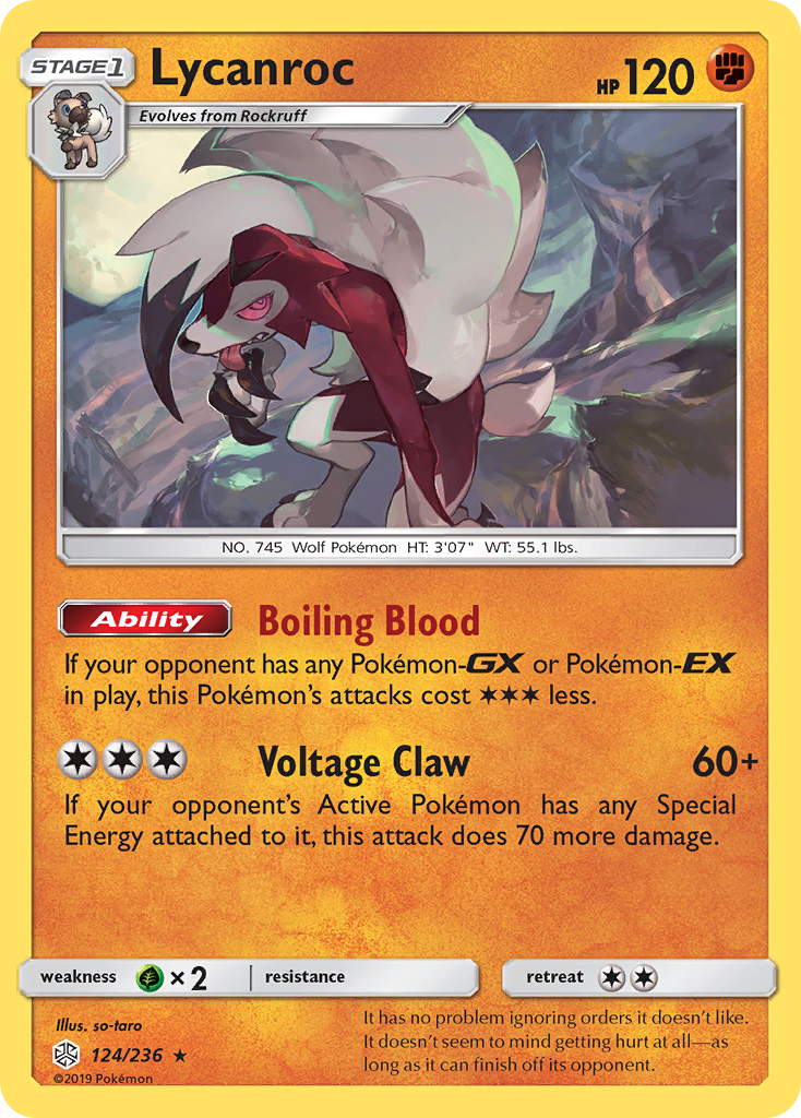 Lycanroc (124/236) [Sun & Moon: Cosmic Eclipse] | Deep Dive Games St. Marys