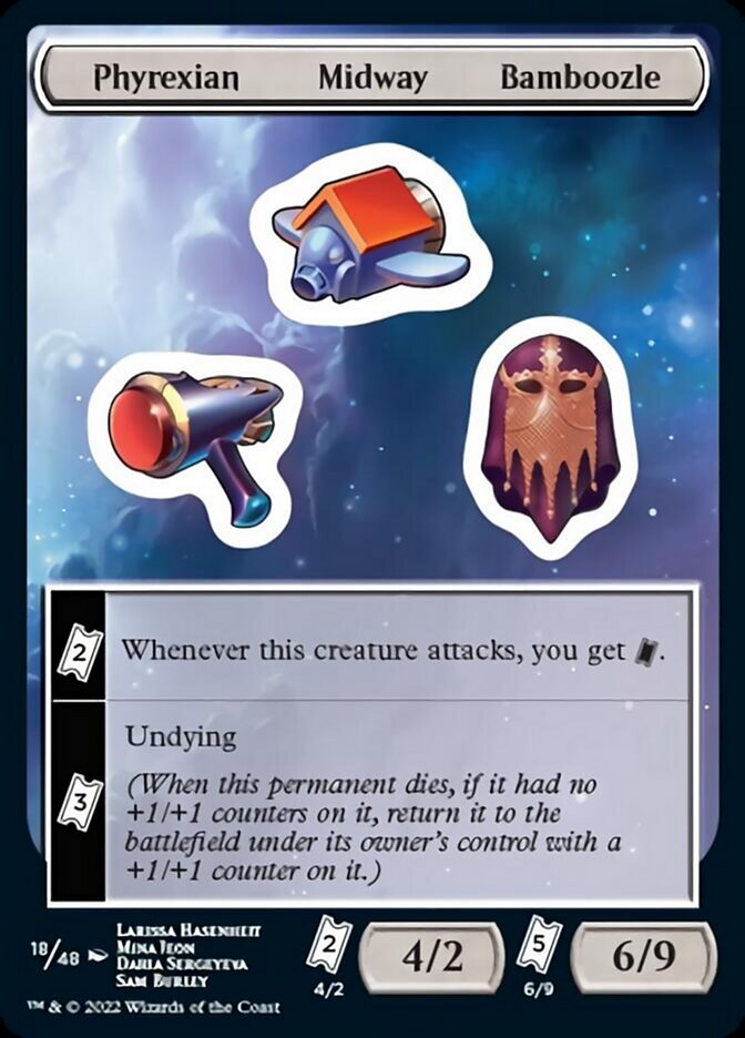 Phyrexian Midway Bamboozle [Unfinity Stickers] | Deep Dive Games St. Marys