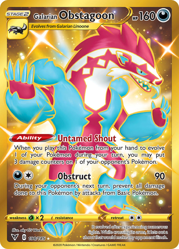 Galarian Obstagoon (198/185) [Sword & Shield: Vivid Voltage] | Deep Dive Games St. Marys