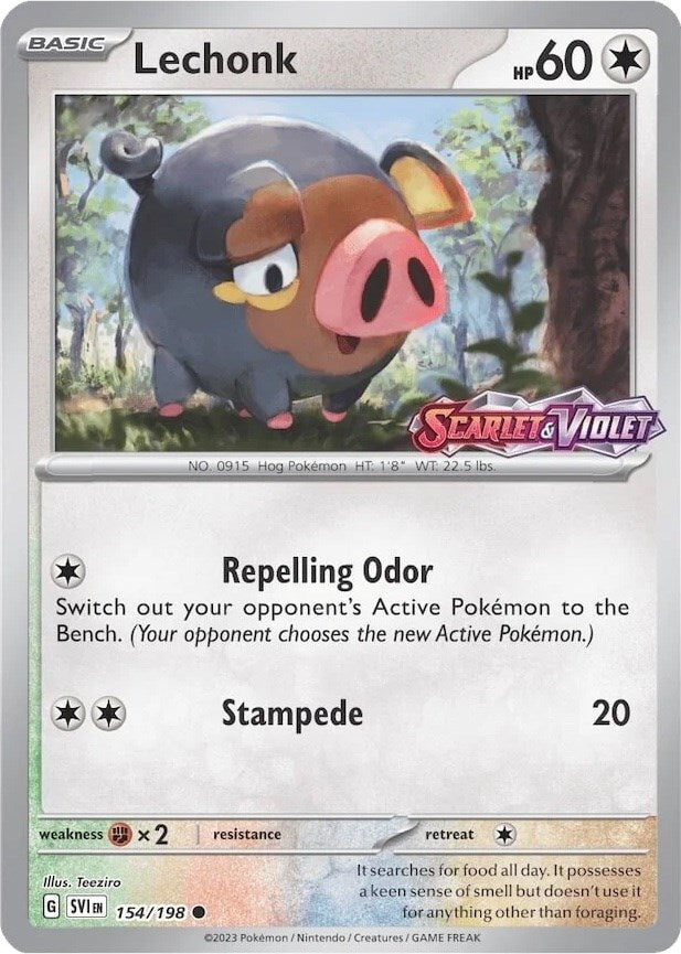 Lechonk (154/198) (Store Promo) [Scarlet & Violet: Black Star Promos] | Deep Dive Games St. Marys