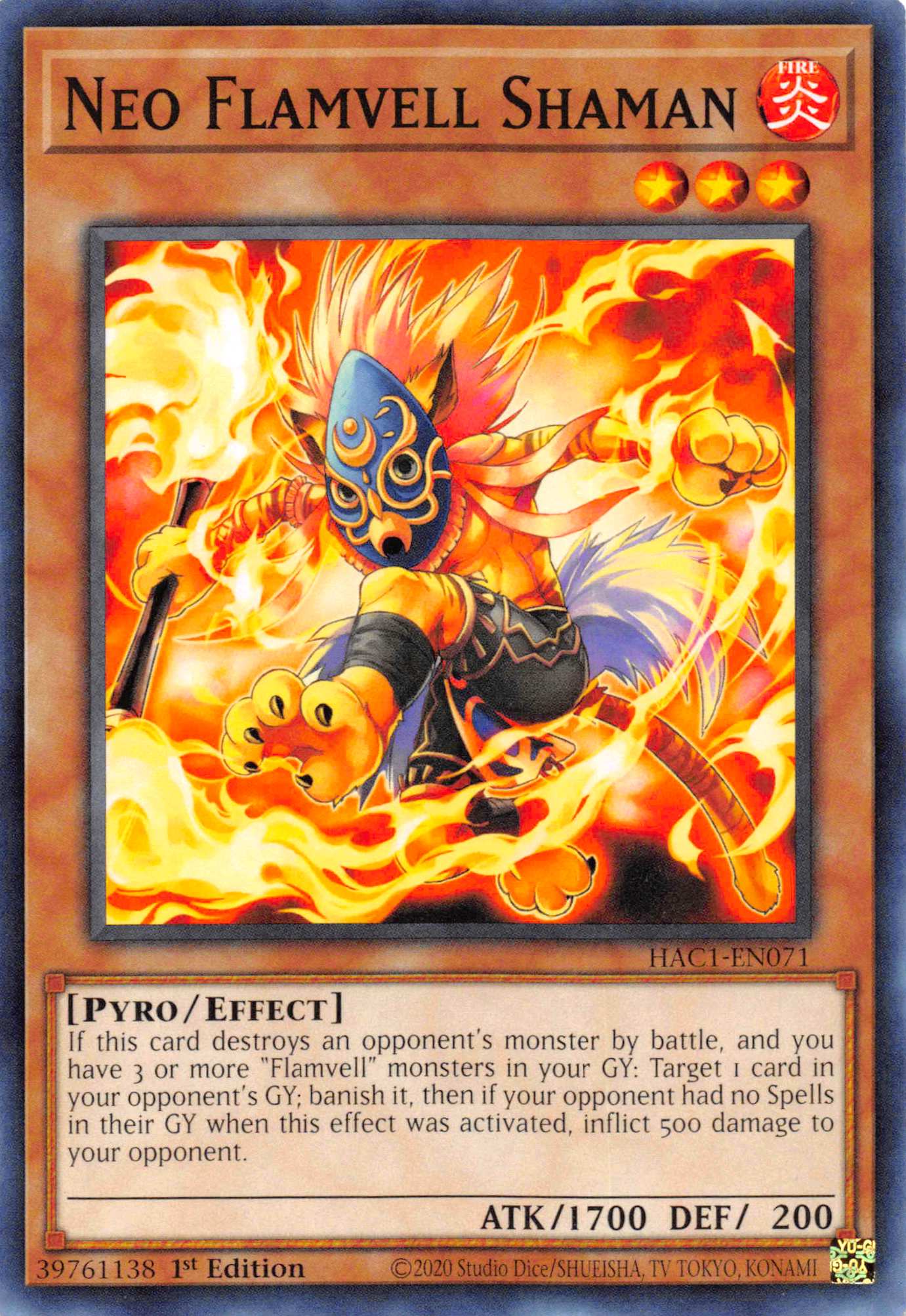 Neo Flamvell Shaman [HAC1-EN071] Common | Deep Dive Games St. Marys