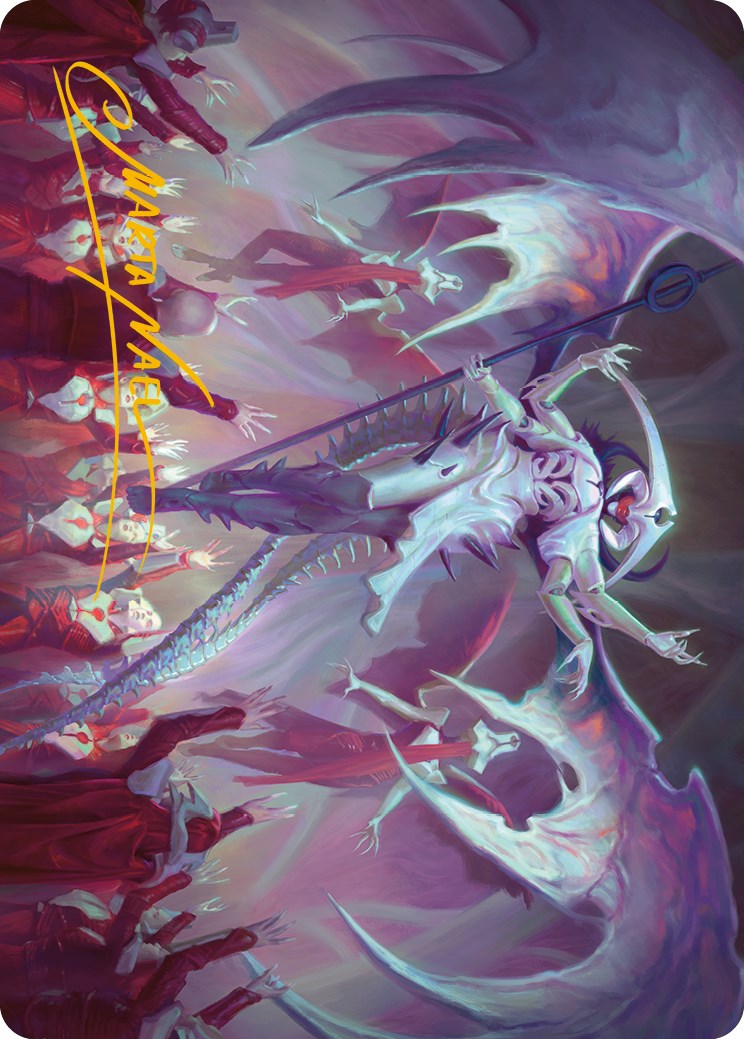 Atraxa, Grand Unifier Art Card (Gold-Stamped Signature) [Phyrexia: All Will Be One Art Series] | Deep Dive Games St. Marys