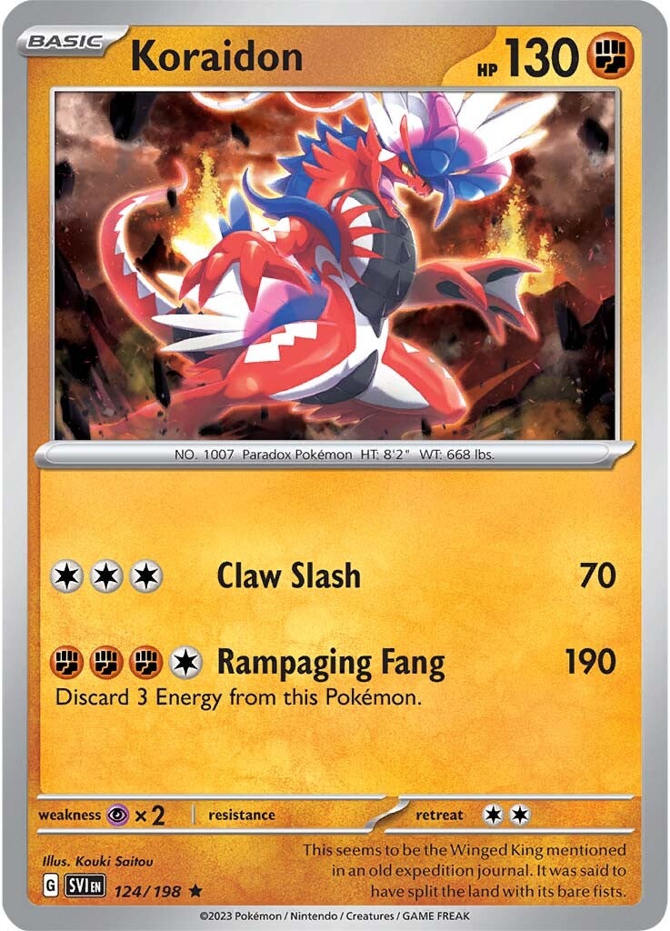 Koraidon (124/198) [Scarlet & Violet: Base Set] | Deep Dive Games St. Marys