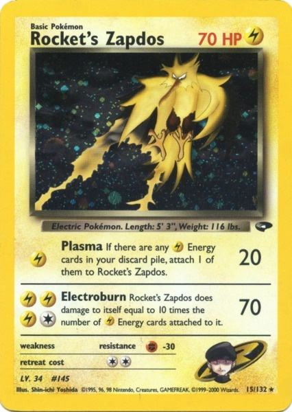 Rocket's Zapdos (15/132) [Gym Challenge Unlimited] | Deep Dive Games St. Marys