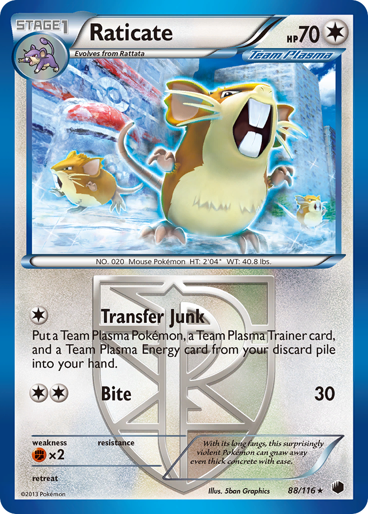 Raticate (88/116) [Black & White: Plasma Freeze] | Deep Dive Games St. Marys