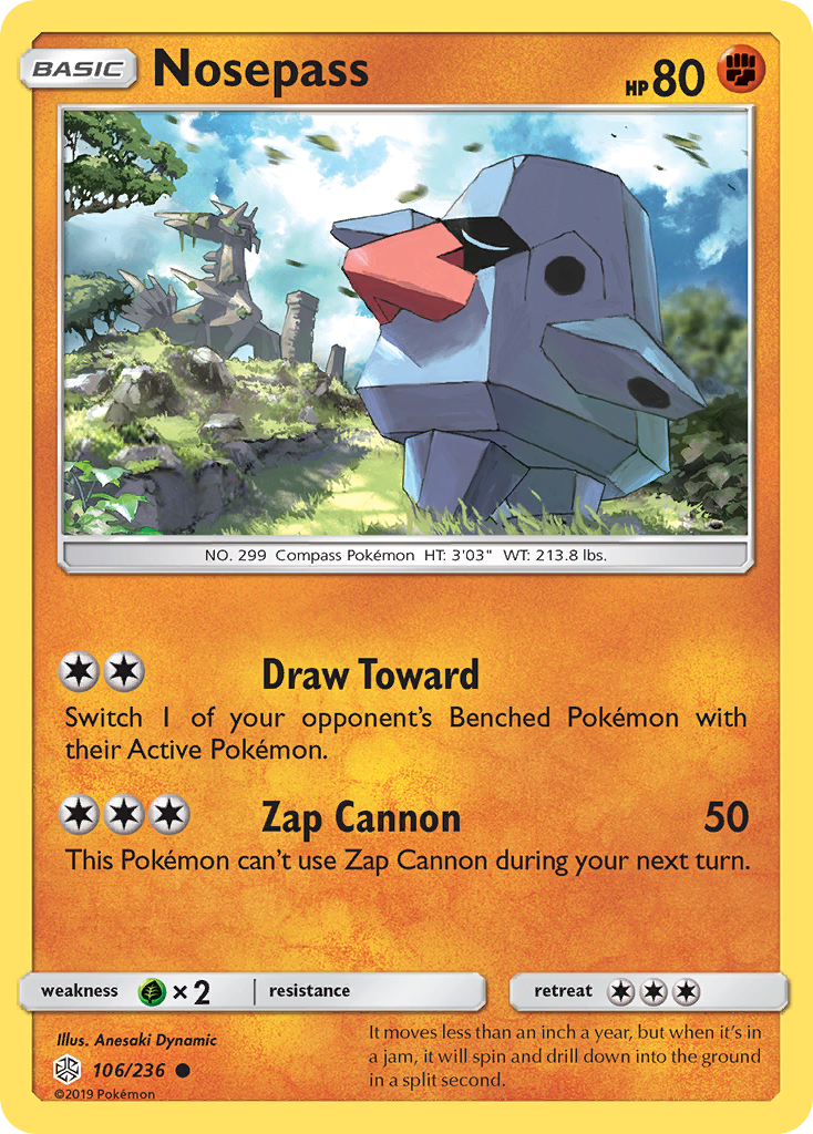 Nosepass (106/236) [Sun & Moon: Cosmic Eclipse] | Deep Dive Games St. Marys