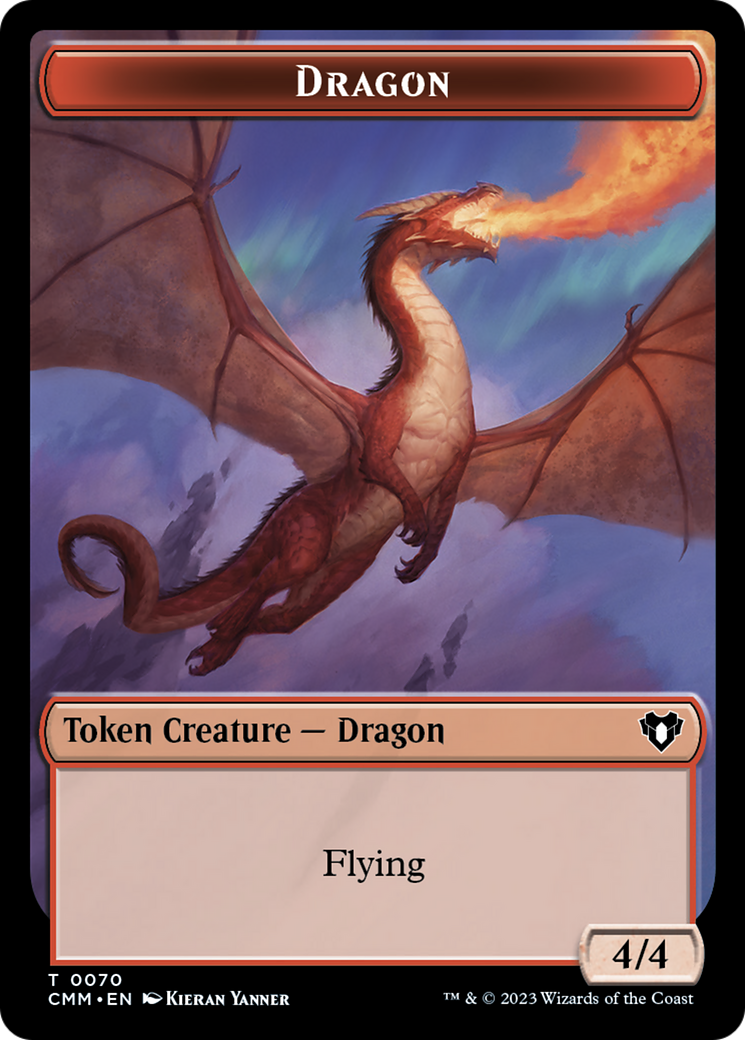 Dragon // Kor Ally Double-Sided Token [Commander Masters Tokens] | Deep Dive Games St. Marys