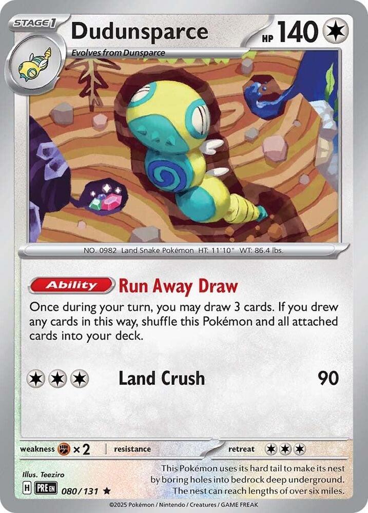 Dudunsparce (080/131) [Scarlet & Violet: Prismatic Evolutions] | Deep Dive Games St. Marys