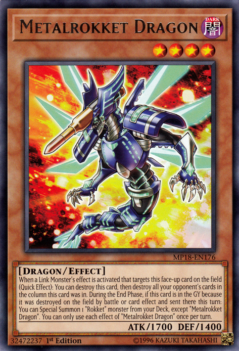 Metalrokket Dragon [MP18-EN176] Rare | Deep Dive Games St. Marys
