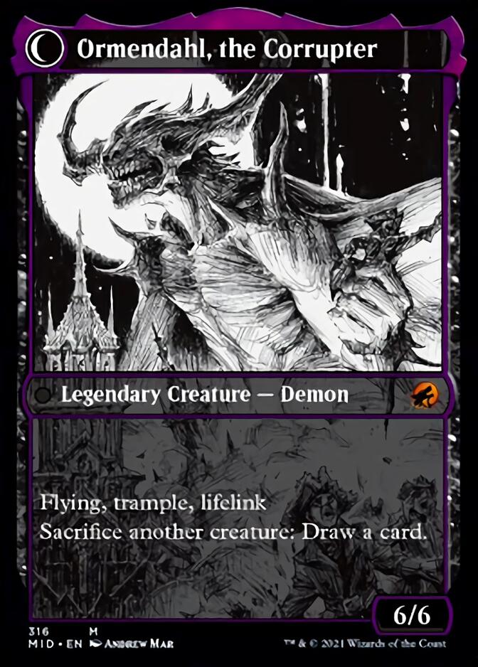 Jerren, Corrupted Bishop // Ormendahl, the Corrupted (Showcase Eternal Night) [Innistrad: Midnight Hunt] | Deep Dive Games St. Marys
