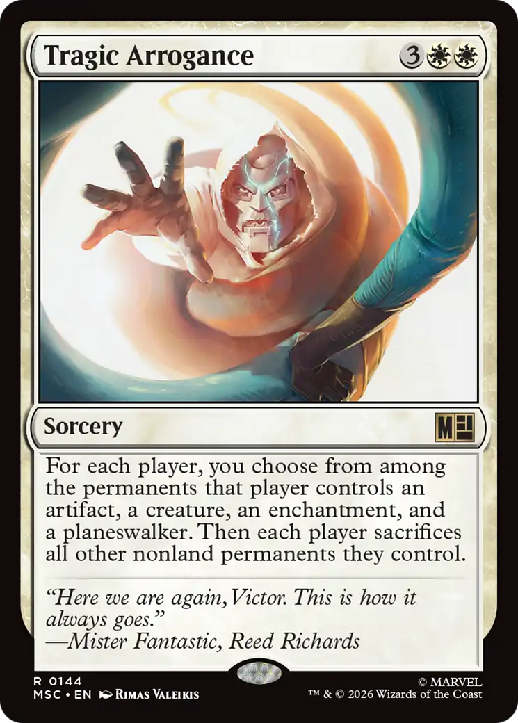 Tragic Arrogance (Surge Foil) [Marvel Super Heroes Commander] | Deep Dive Games St. Marys