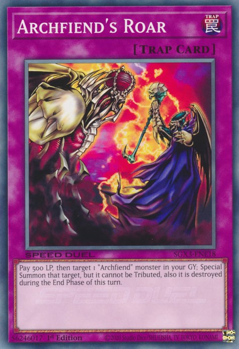 Archfiend's Roar [SGX3-ENE18] Common | Deep Dive Games St. Marys
