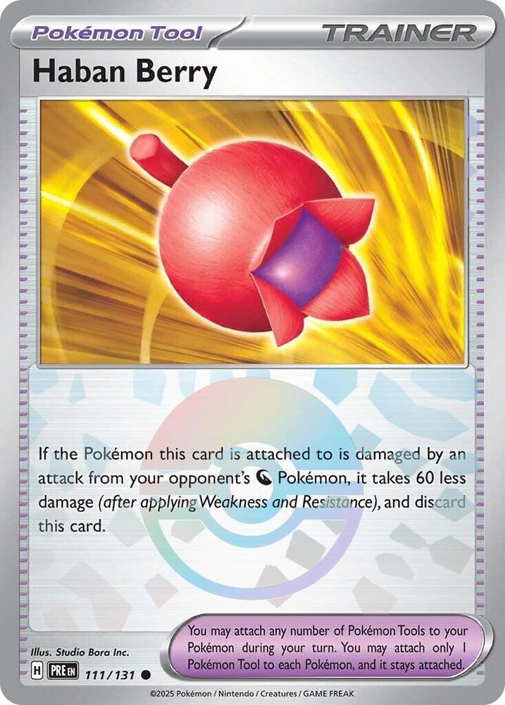 Haban Berry (111/131) (Poke Ball Pattern) [Scarlet & Violet: Prismatic Evolutions] | Deep Dive Games St. Marys