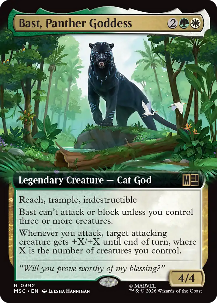 Bast, Panther Goddess (Extended Art) [Marvel Super Heroes Commander] | Deep Dive Games St. Marys
