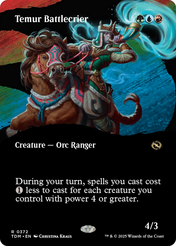 Temur Battlecrier (Borderless) [Tarkir: Dragonstorm] | Deep Dive Games St. Marys