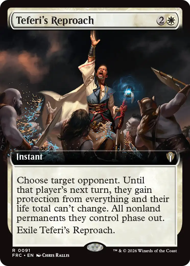 Teferi's Reproach (Extended Art) [Reality Fracture Commander] | Deep Dive Games St. Marys