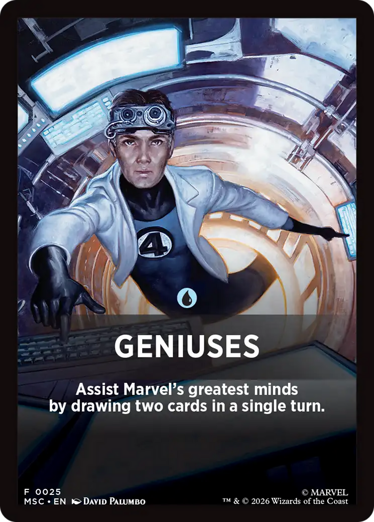 Geniuses Theme Card [Marvel Super Heroes Commander] | Deep Dive Games St. Marys