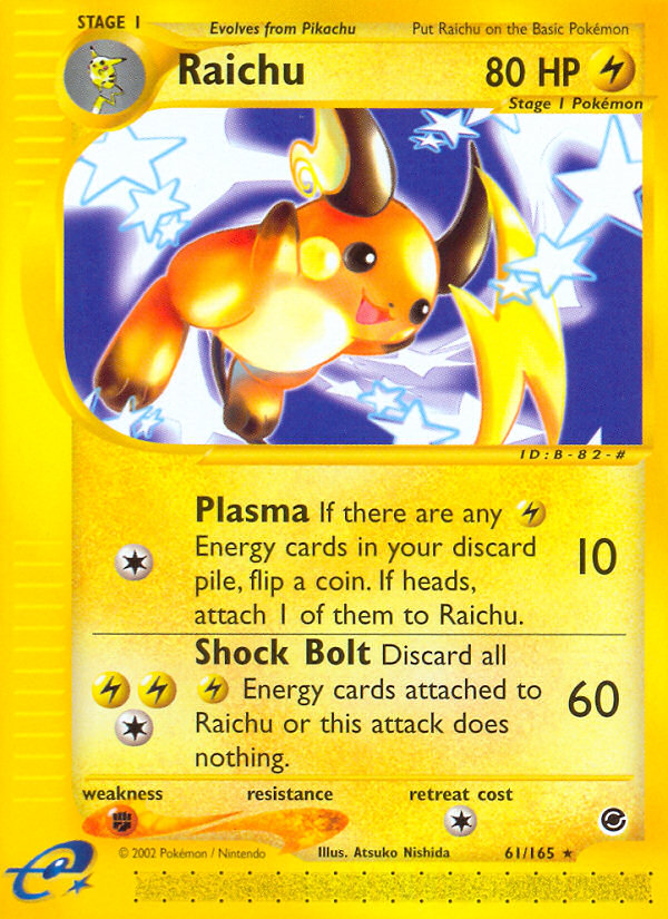 Raichu (61/165) [Expedition: Base Set] | Deep Dive Games St. Marys