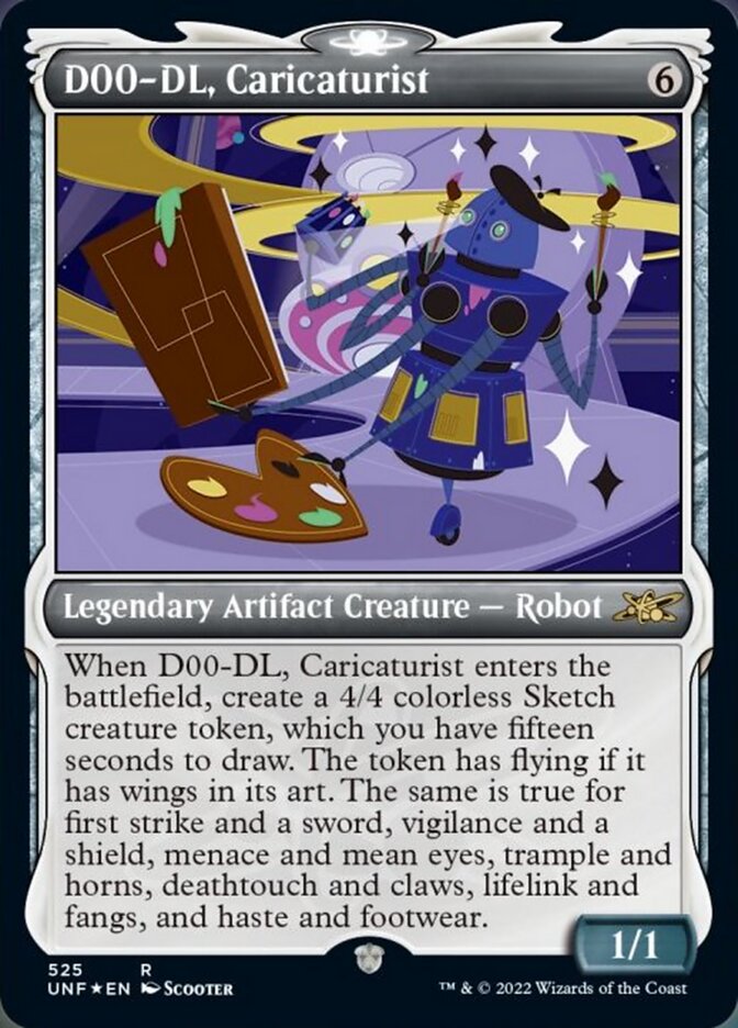 D00-DL, Caricaturist (Showcase) (Galaxy Foil) [Unfinity] | Deep Dive Games St. Marys