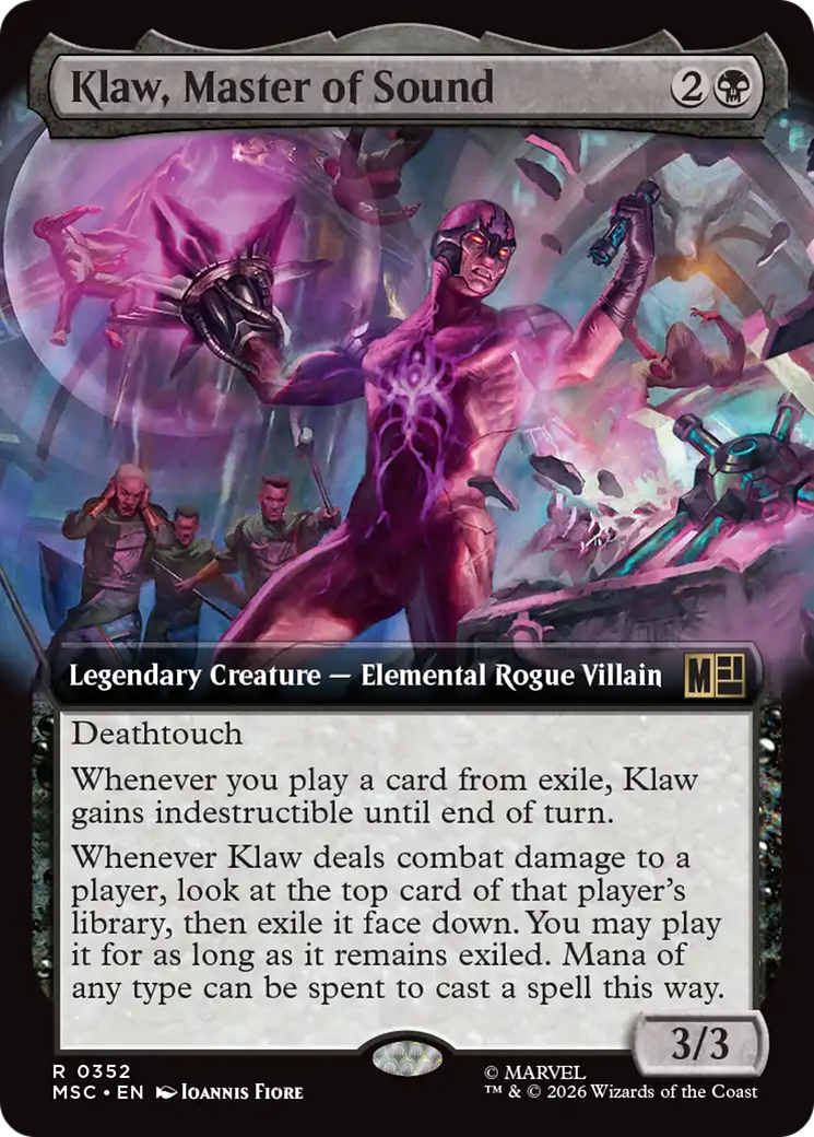 Klaw, Master of Sound (Extended Art) [Marvel Super Heroes Commander] | Deep Dive Games St. Marys
