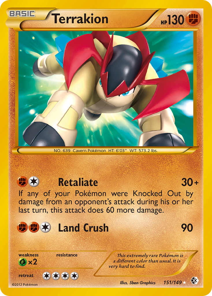 Terrakion (151/149) [Black & White: Boundaries Crossed] | Deep Dive Games St. Marys