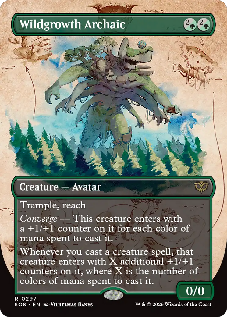 Wildgrowth Archaic (Borderless) [Secrets of Strixhaven] | Deep Dive Games St. Marys