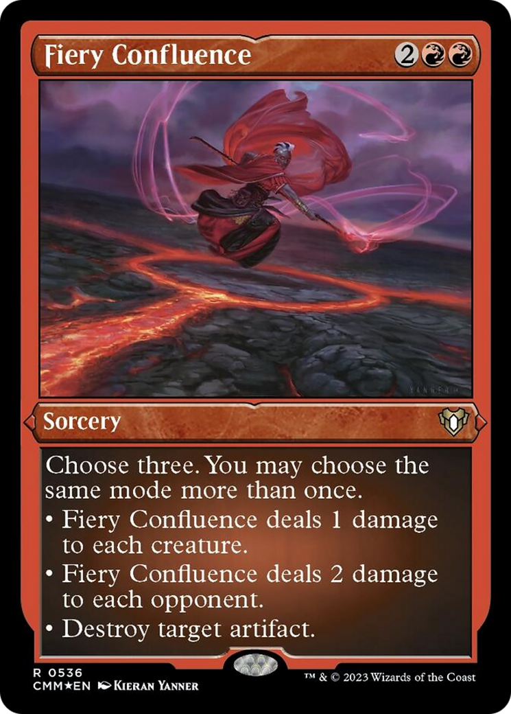 Fiery Confluence (Foil Etched) [Commander Masters] | Deep Dive Games St. Marys
