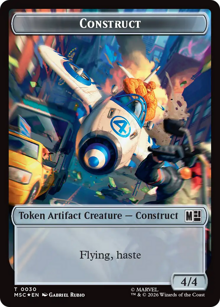 Ox (023) // Construct (030) Double-Sided Token (Surge Foil) [Marvel Super Heroes Commander Tokens] | Deep Dive Games St. Marys