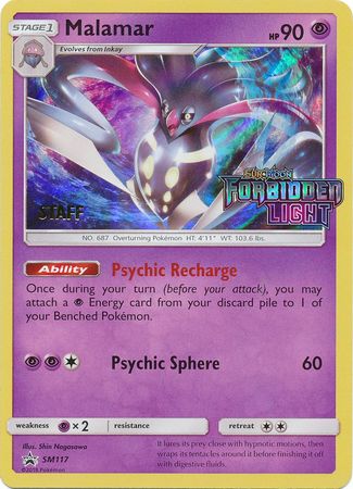 Malamar (SM117) (Staff Prerelease Promo) [Sun & Moon: Black Star Promos] | Deep Dive Games St. Marys